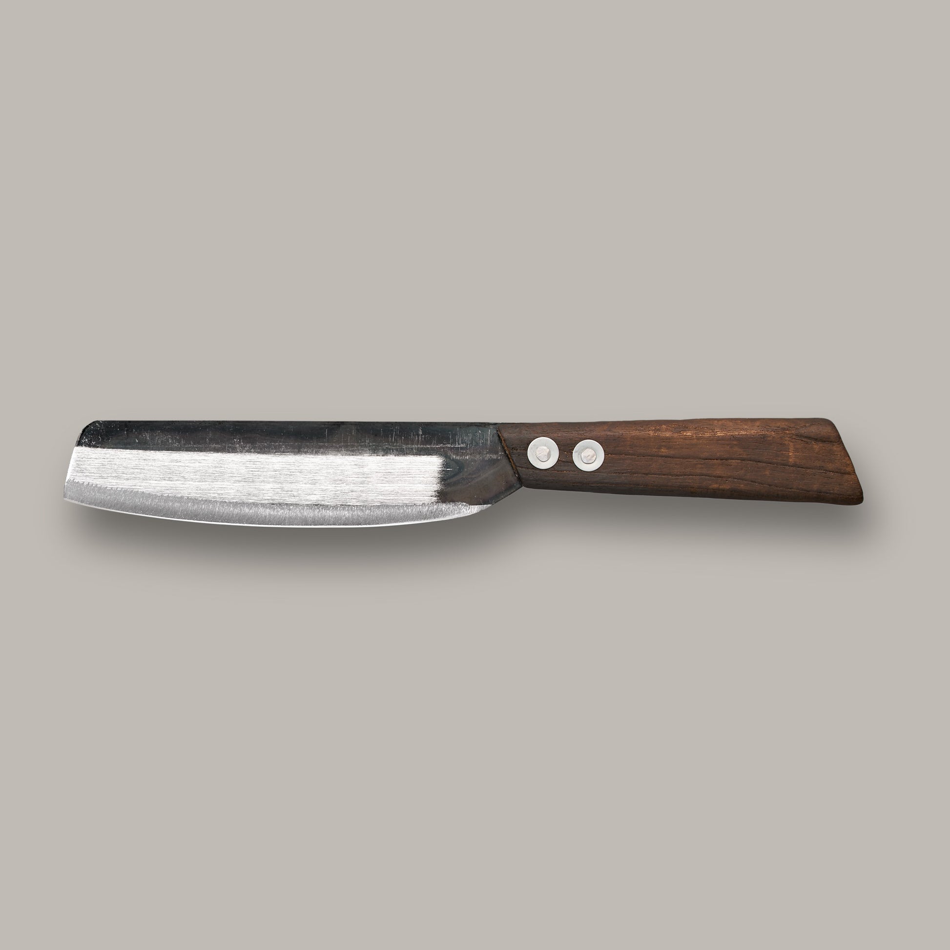 Schmales vietnamenisches Karbonstahl-Gemuesmesser von Authentic Blades mit Holzgriff