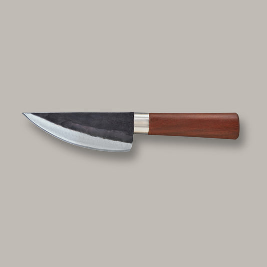Gemüse-Wiegemesser mit bauchiger Klinge aus Kohlenstoffstahl