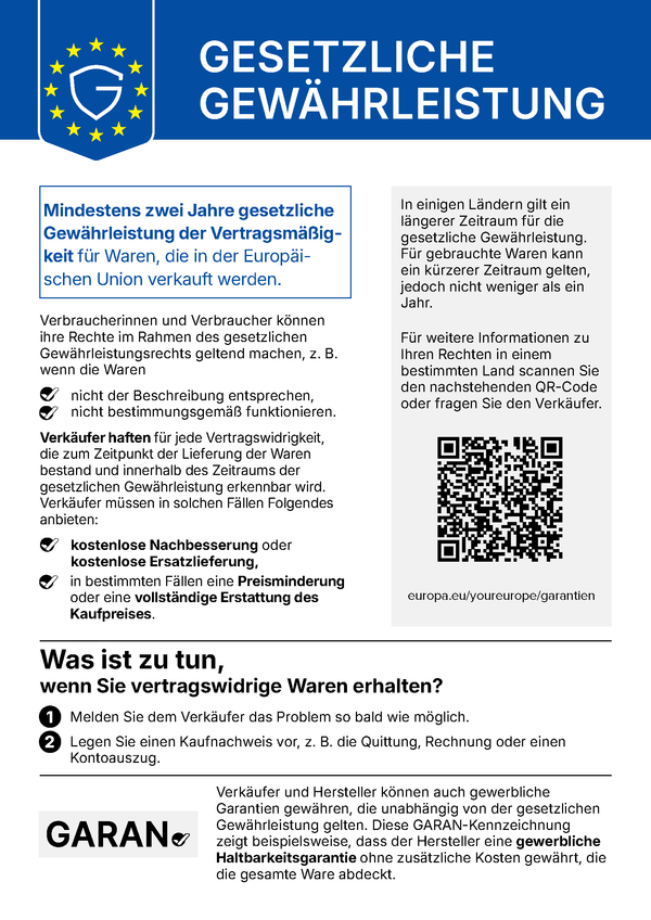 Gesetzliche Gewährleistung EU