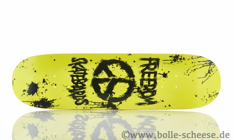 Freedom Skateboards "Peace Paint" Deck neon orange 7.75"